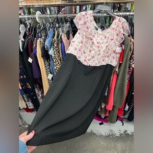 Alyx Floral Pink and Black Dress